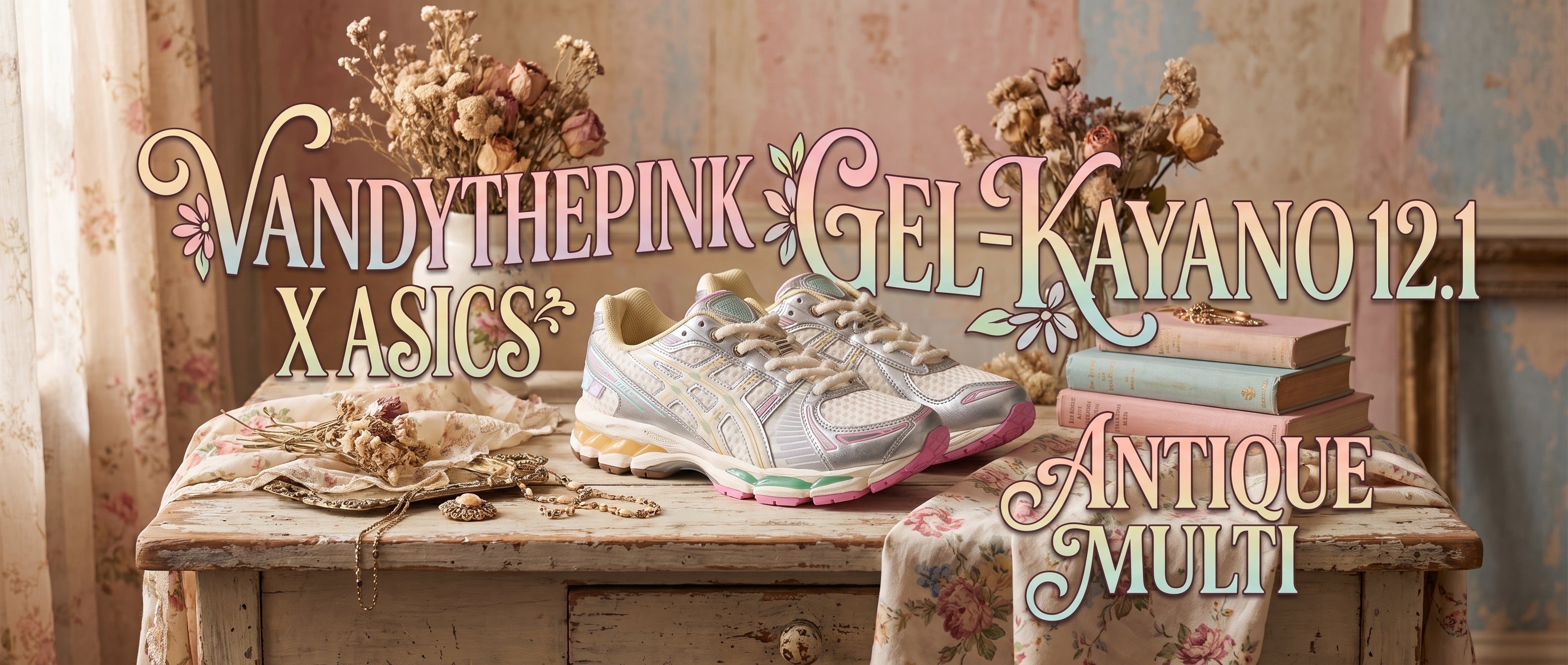 VandyThePink x ASICS GEL-Kayano 12.1 Antique Multi 2026 | Side Kicks
