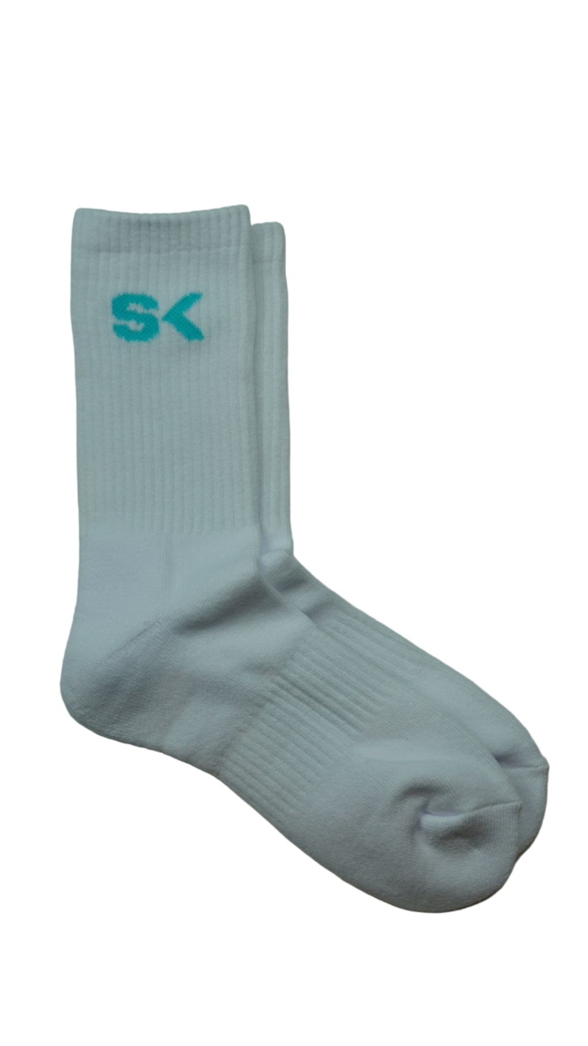 Side Kicks Everyday SK Socks - White/Turquoise