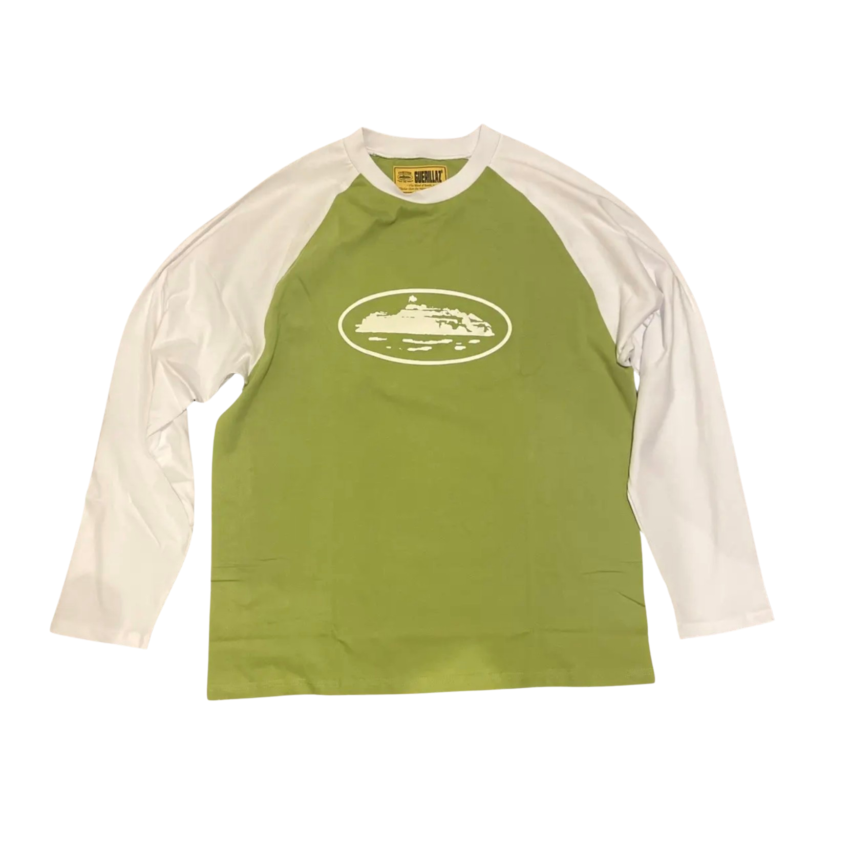 Corteiz Alcatraz Moss L/S Green/White