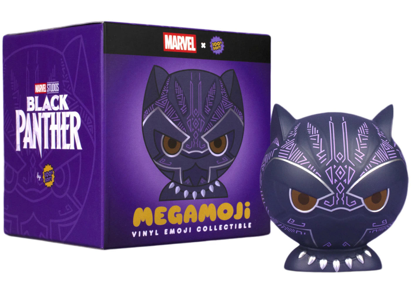 100% Soft Marvel Studios Black Panther Megamoji Figure