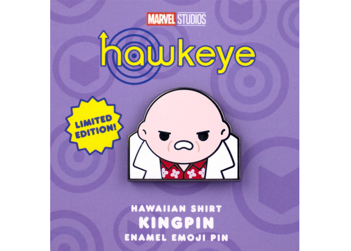 100% Soft Marvel Studios Hawkeye Hawaiian Shirt Kingpin 2022 SDCC Exclusive Pin