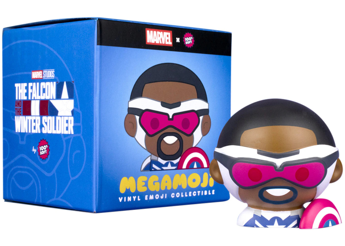 100% Soft Marvel Studios The Falcon and the Winter Solider Captain America Megamoji Figure