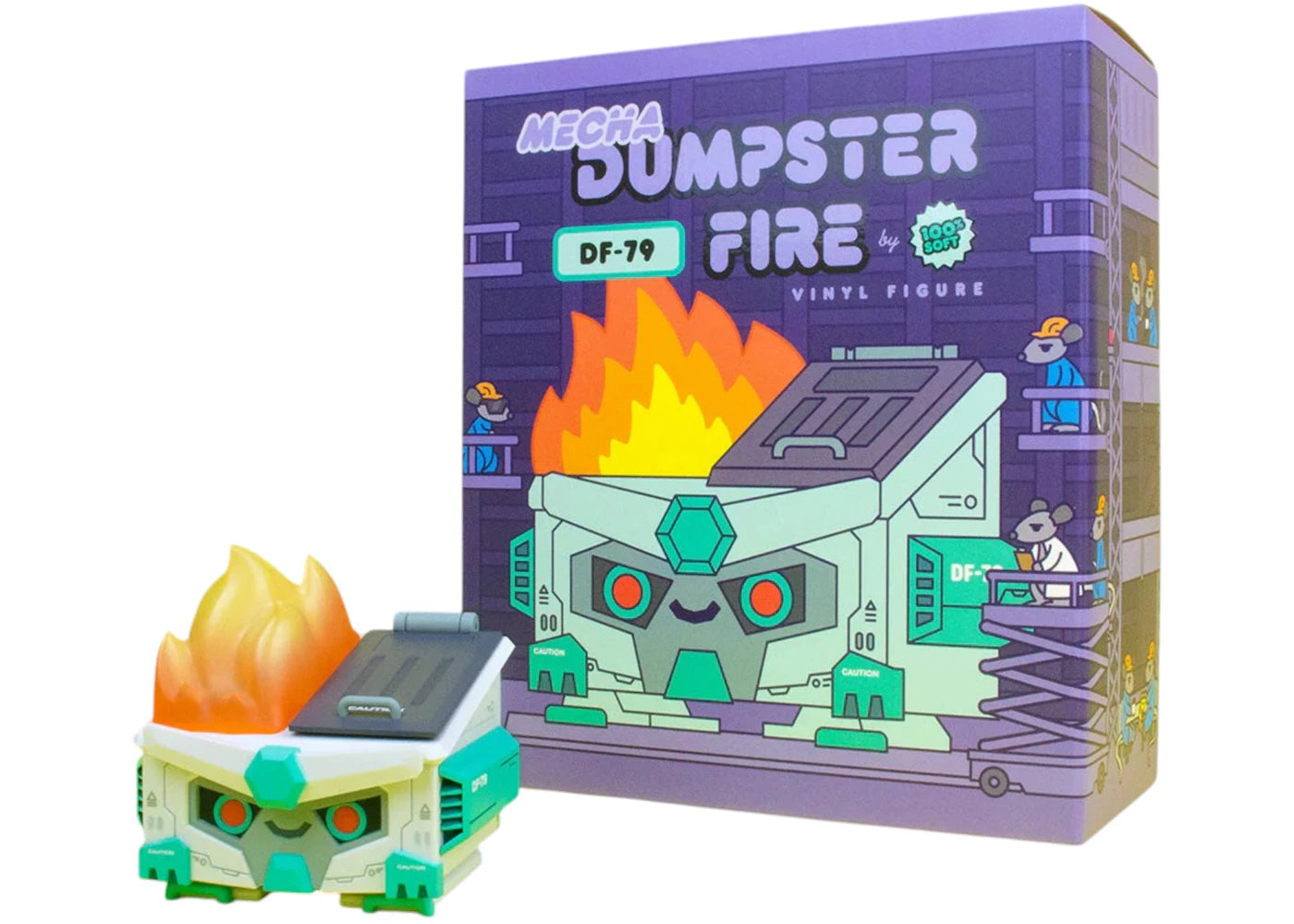 100% Soft Mecha Dumpster Fire DF-079 Vinyl Figure