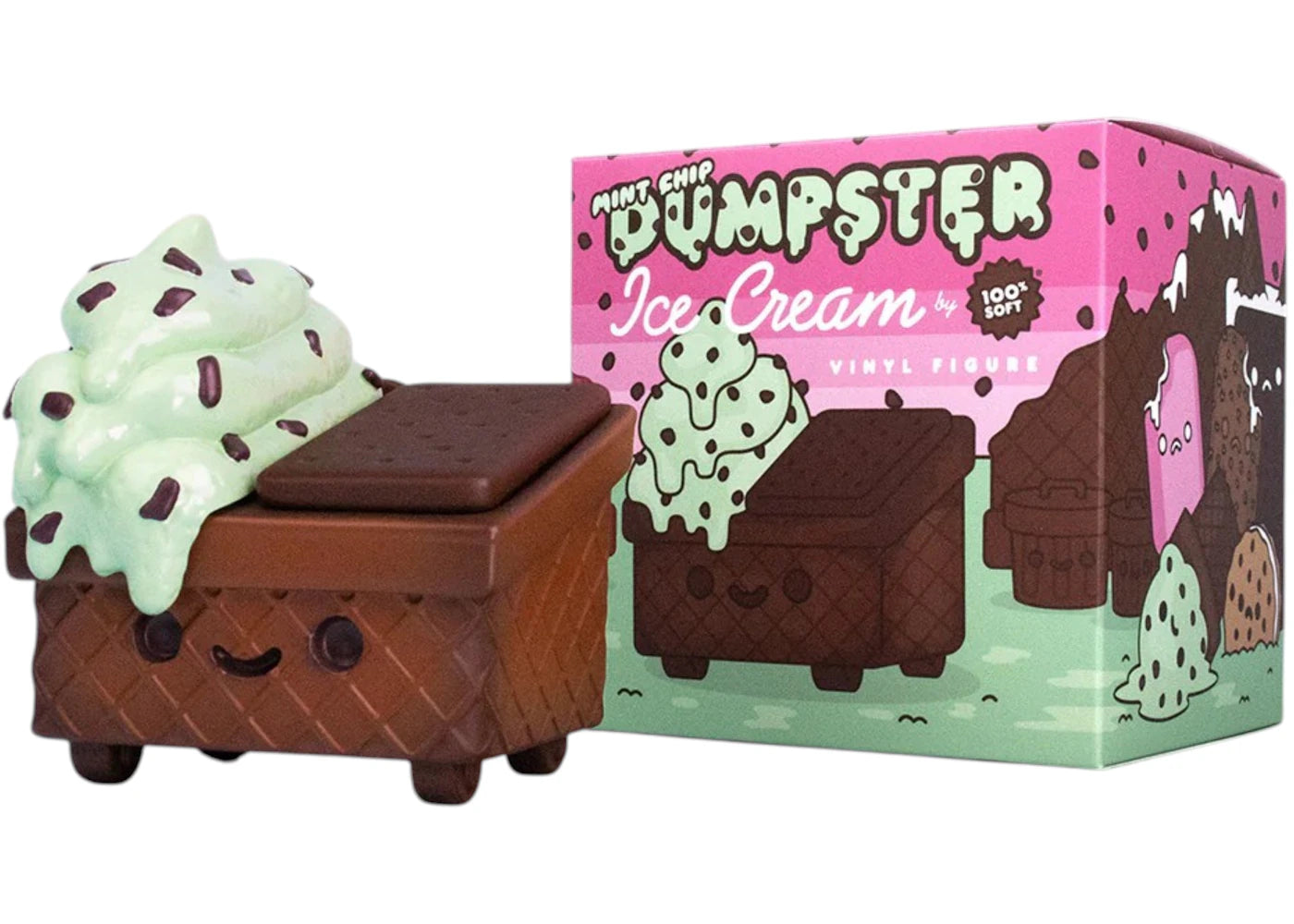 100% Soft Mint Chip Dumpster Ice Cream Vinyl Figure