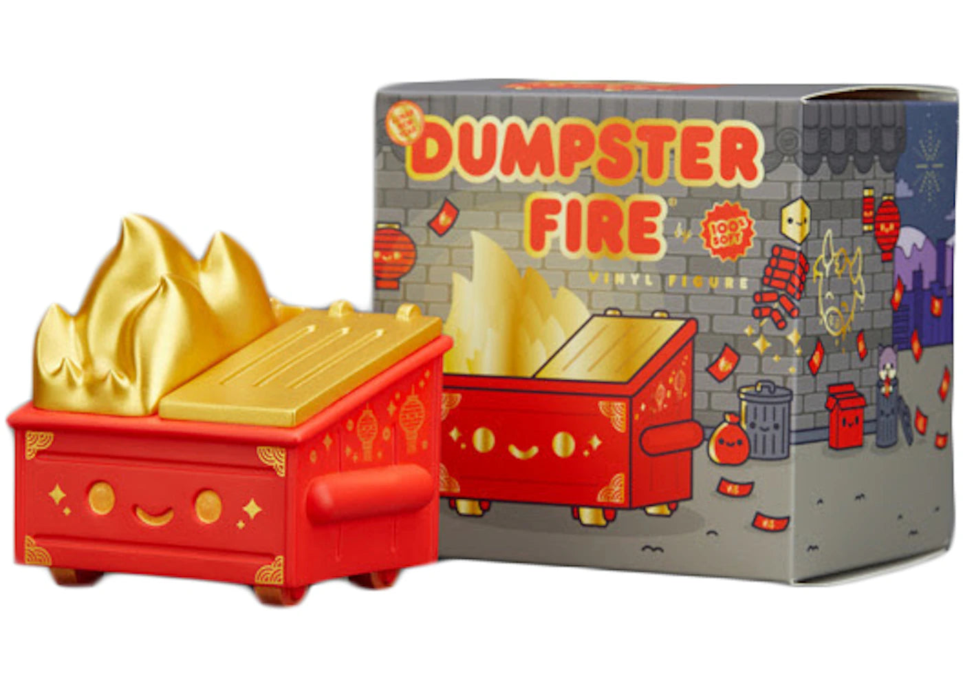 100% Soft Soft Dumpster Fire Year Of The Ox Lunar New Year Exclusive Vinyl Figure