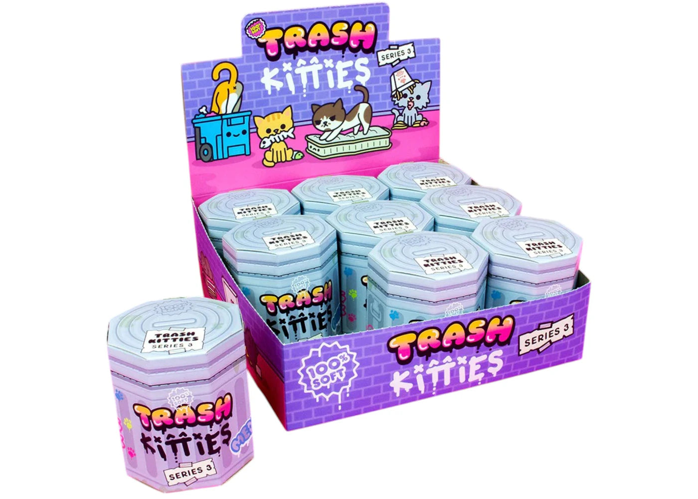 100% Soft Trash Kitties Series 3 Blind Box