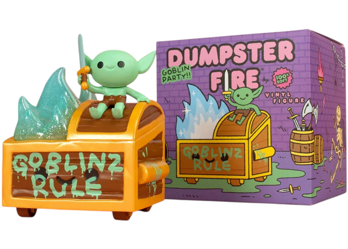 100% Soft Wizard of Barge Dumpster Fire Vinyl Figure