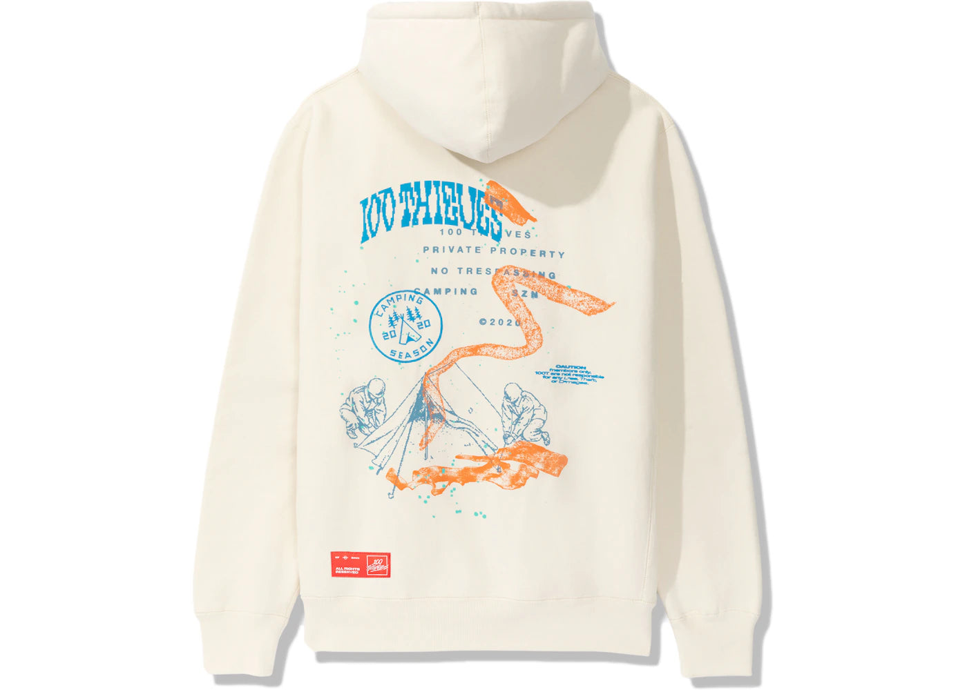 100 Thieves Camping SZN Hoodie Bone