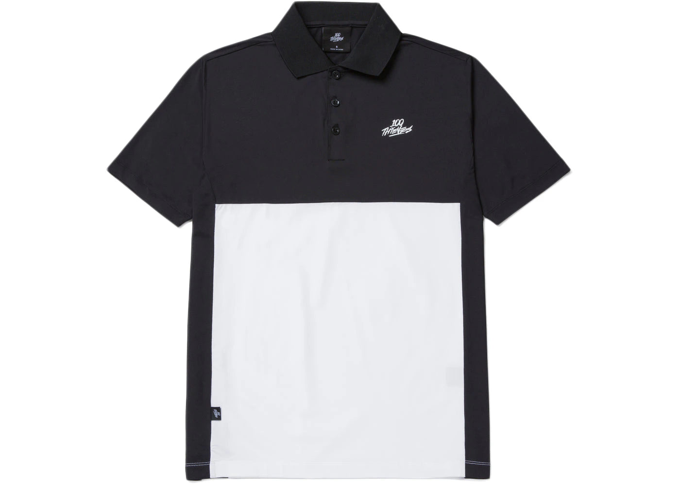 100 Thieves Country Club Par Short Sleeve Polo Black/White