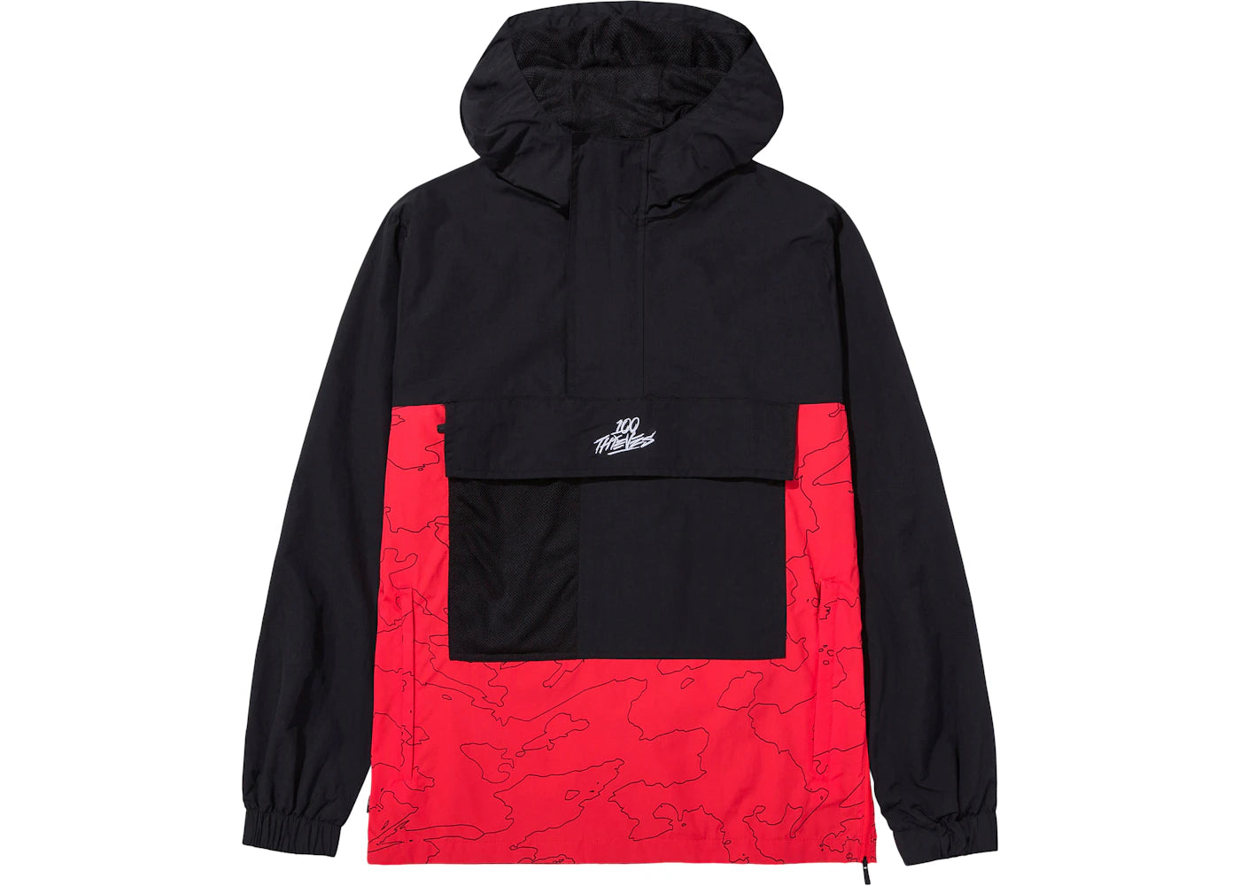 100 Thieves Foundations Geoprint Anorak Black/Red