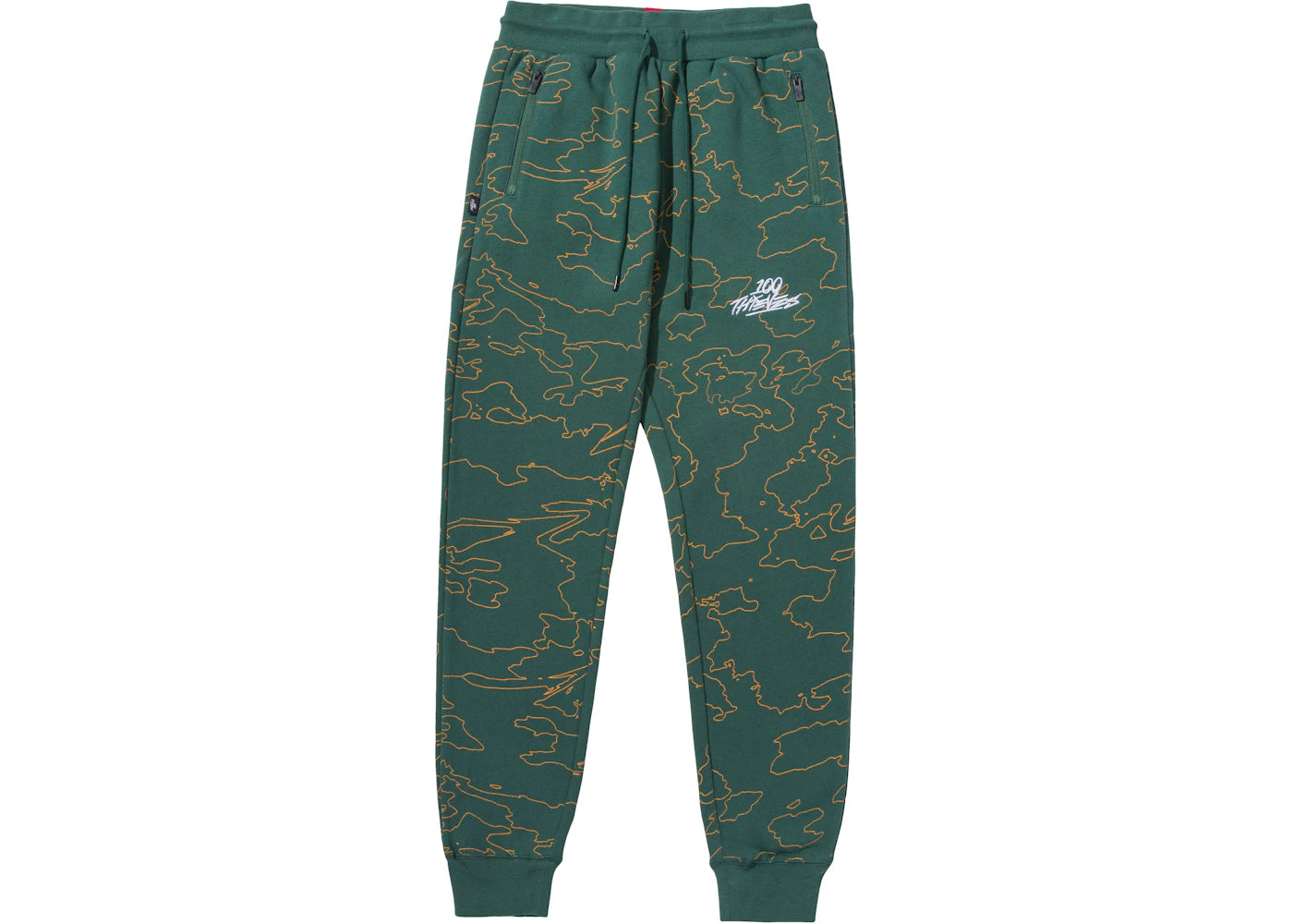 100 Thieves Foundations Geoprint Fleece Pant Alpine/Orange