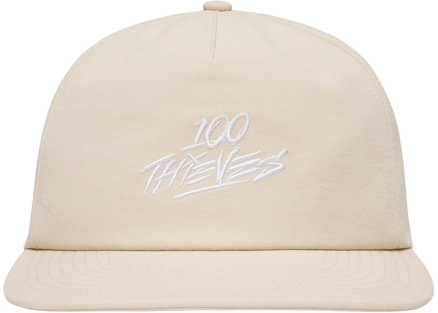 100 Thieves Foundations Unstructured Nylon Snapback Hat Bone