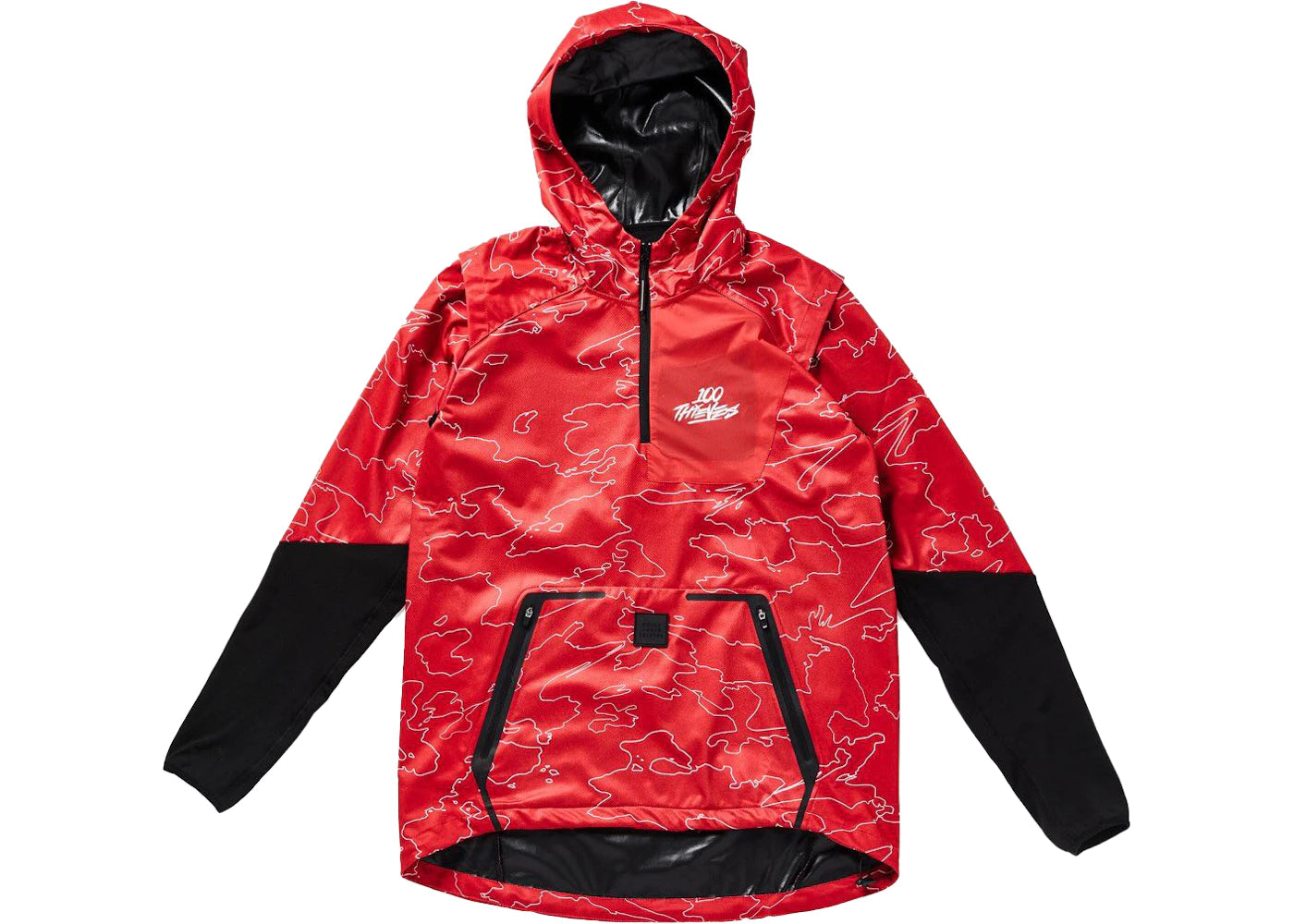 100 Thieves Geography Anorak Red/Black