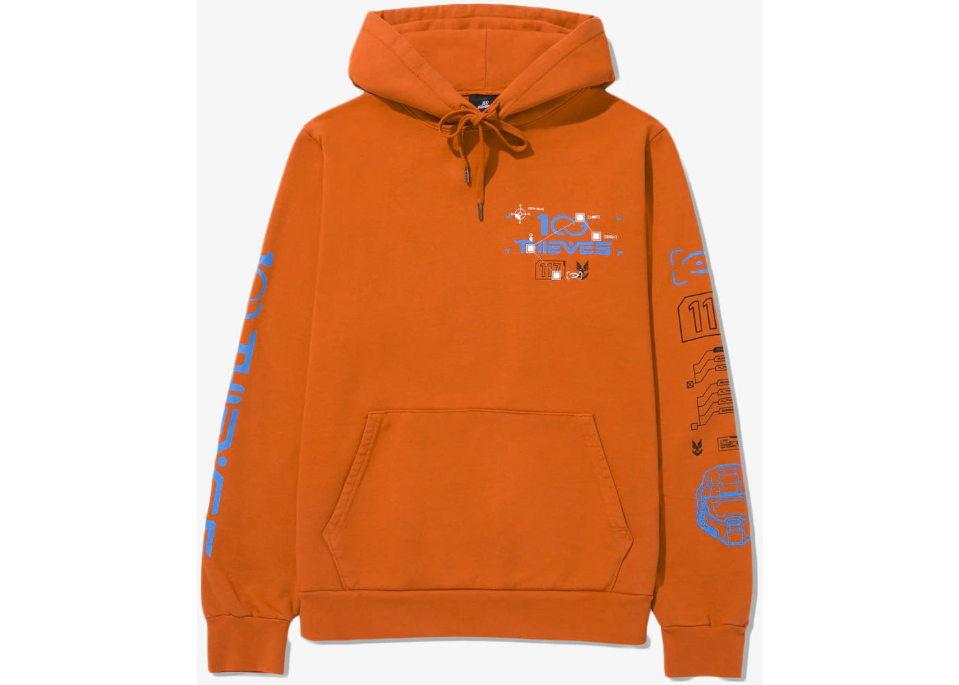 100 Thieves x Halo Helmet Hoodie Orange