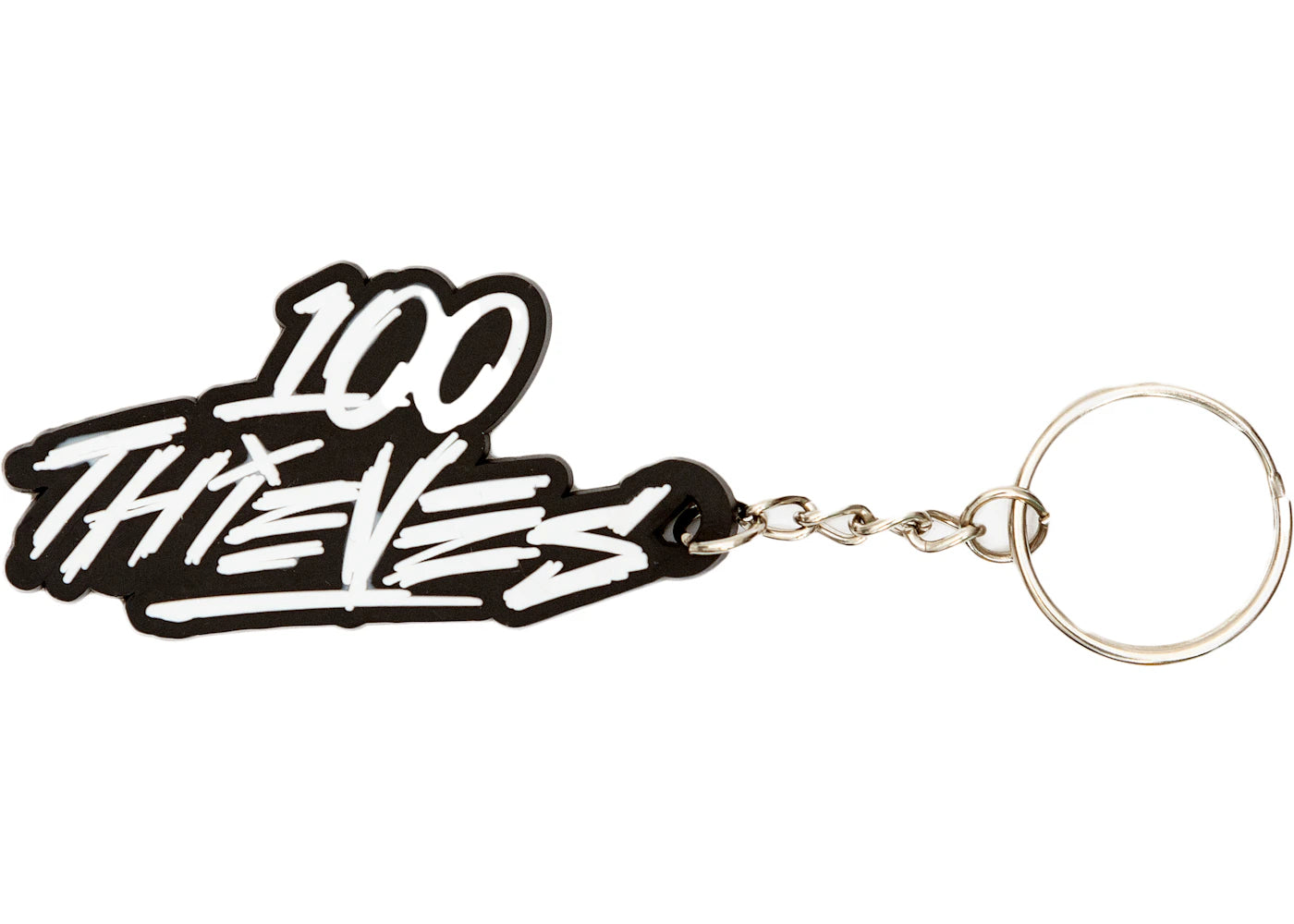 100 Thieves Logo Keychain Black/White