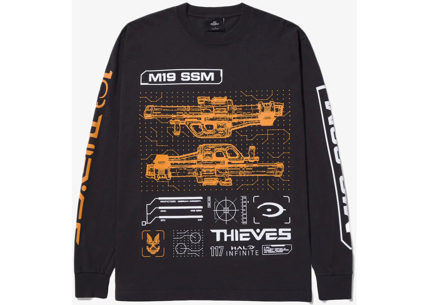 100 Thieves x Halo M19 SSM LS T-shirt Black