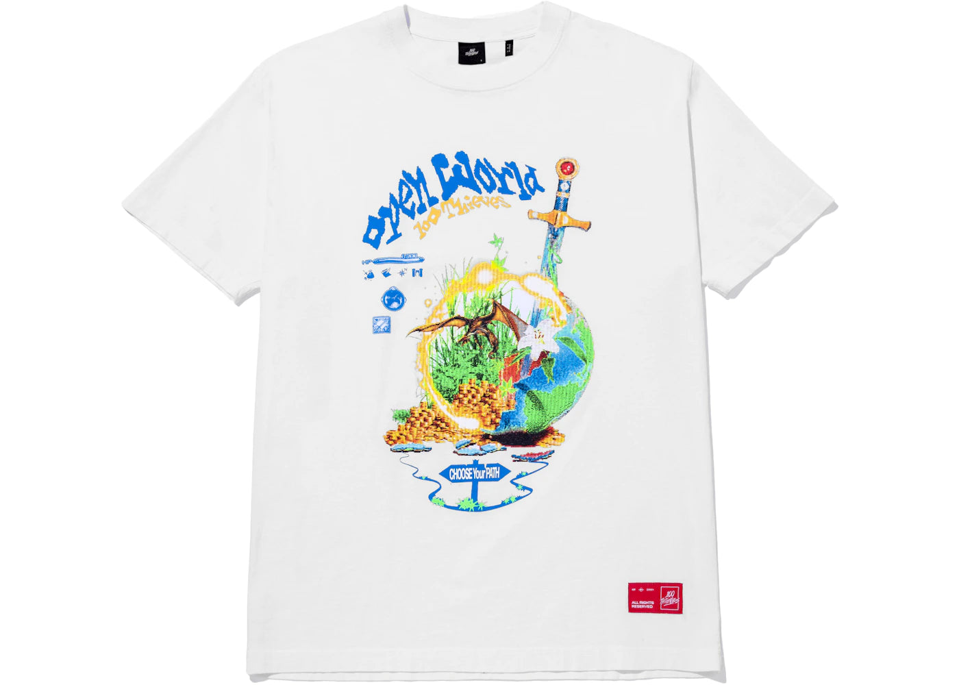 100 Thieves Overworld Tee White