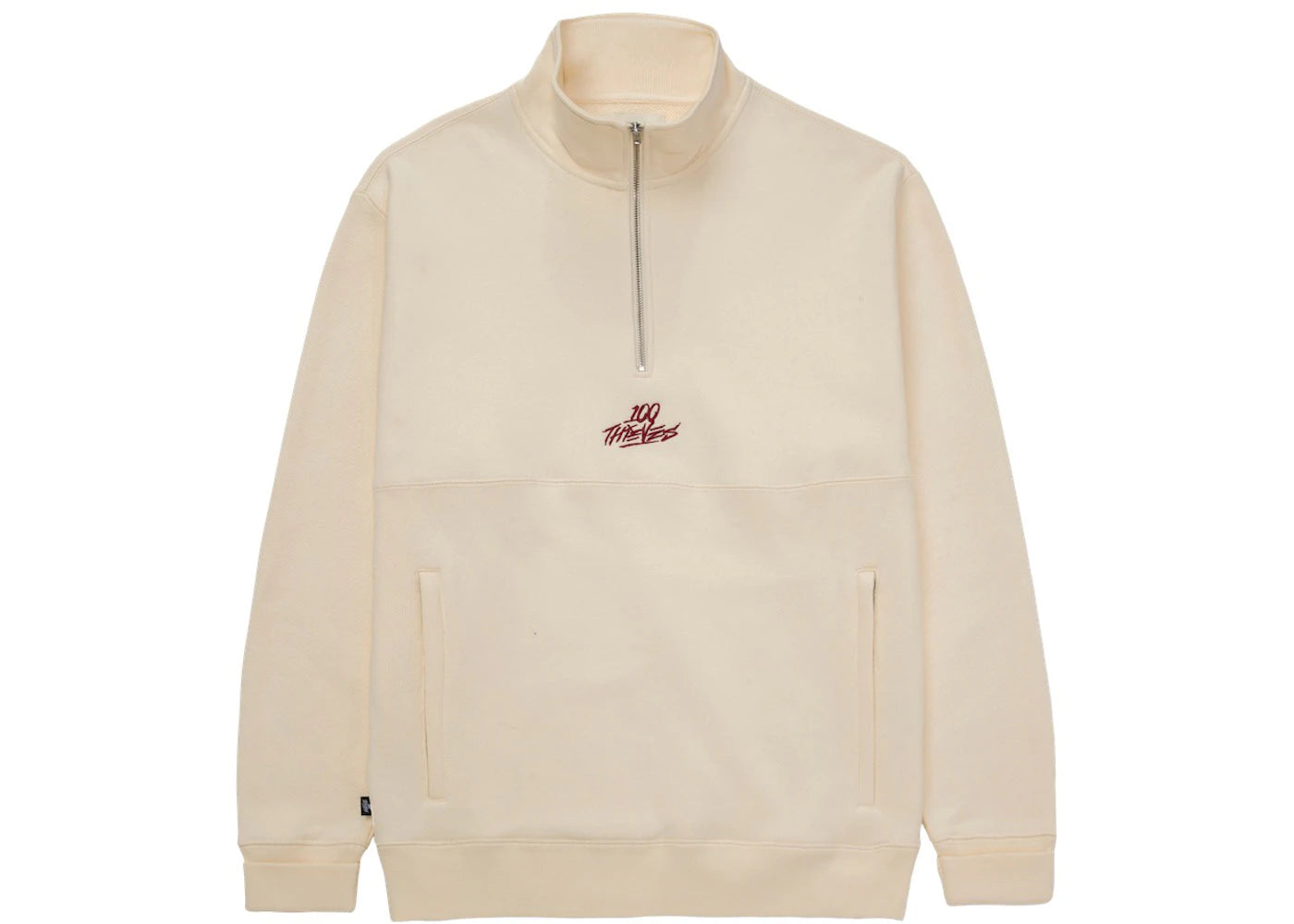 100 Thieves SP23 Quarter-Zip Sweatshirt Cream