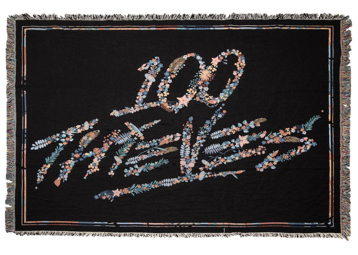 100 Thieves Throw Blanket Black