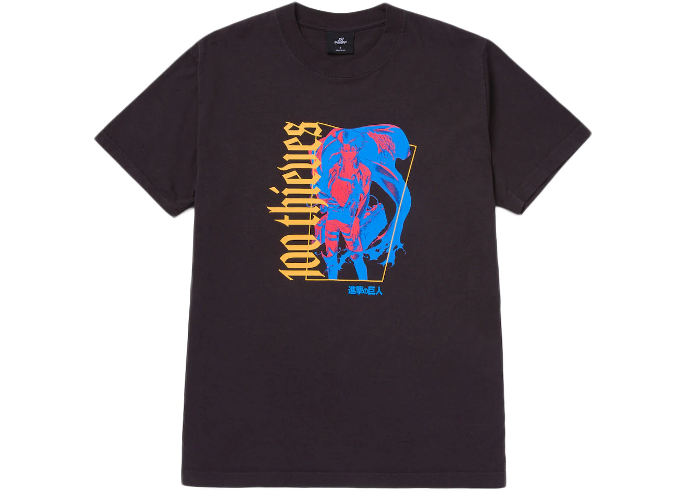 100 Thieves x Attack on Titan Attack Stance T-shirt Black