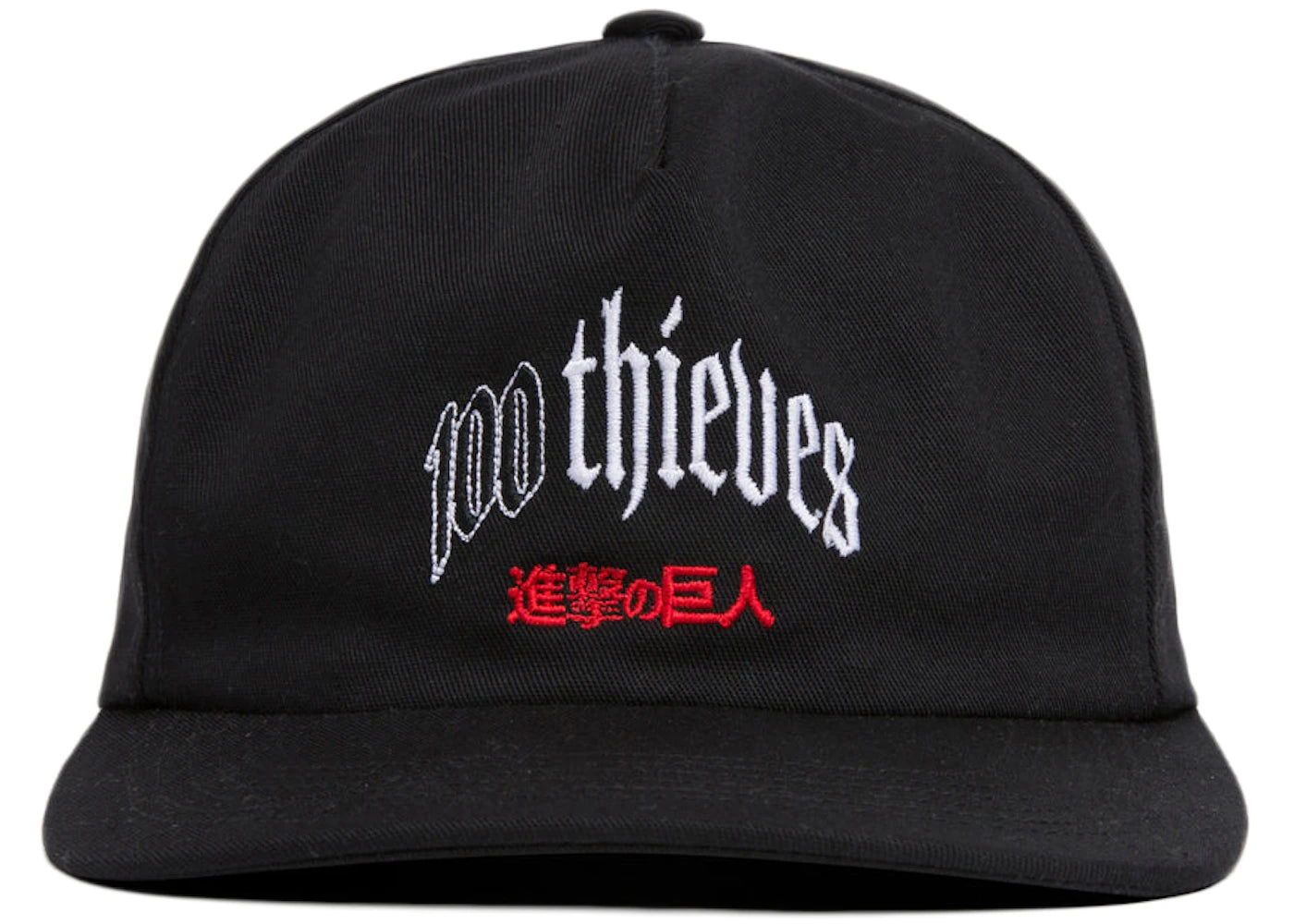 100 Thieves x Attack on Titan Snapback Black