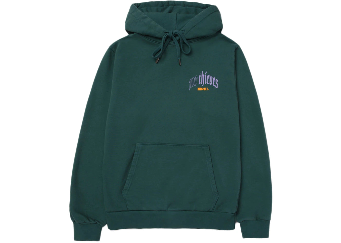 100 Thieves x Attack on Titan VME Hoodie Green