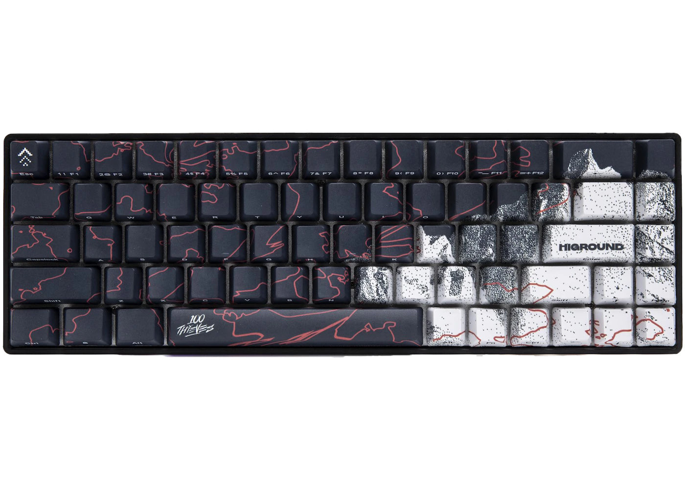 100 Thieves x Higround Geostone Keyboard Black/Red/White