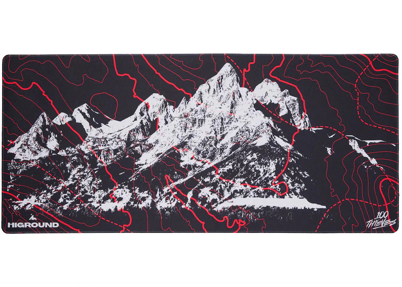 100 Thieves x Higround Mercury Mousepad Black/Red