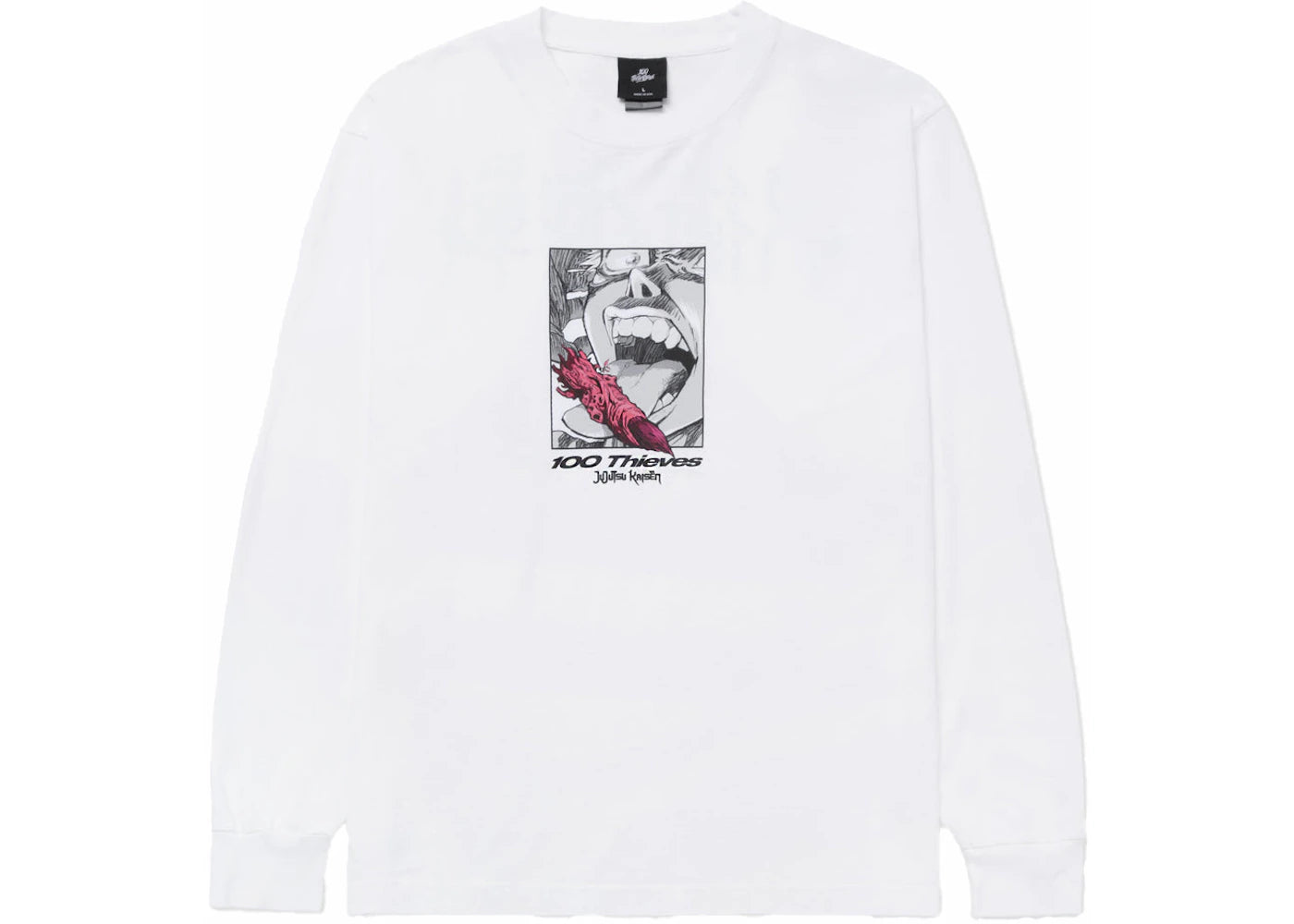 100 Thieves x Jujutsu Kaisen Finger Longsleeve White