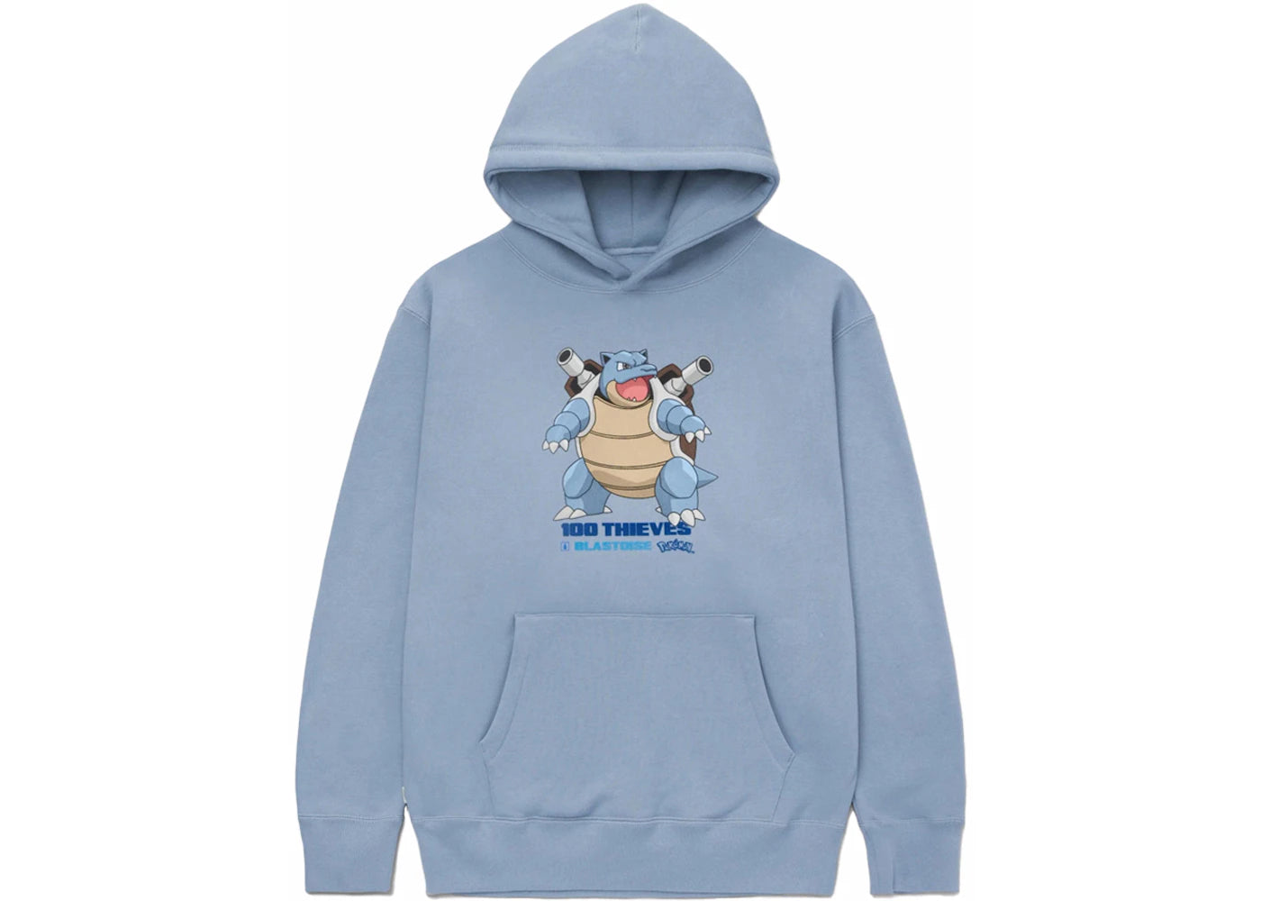 100 Thieves x Pokémon Blastoise Hoodie Medium Blue
