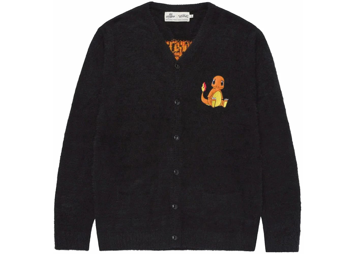 100 Thieves x Pokémon Charmander Cardigan Black