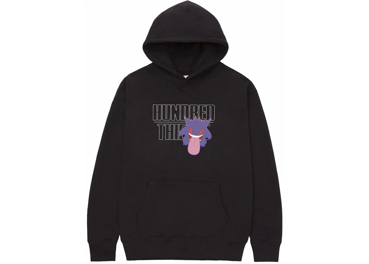 100 Thieves x Pokémon Gengar Hoodie Washed Black