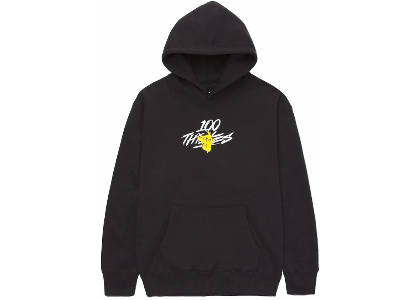100 Thieves x Pokémon Pikachu Core Hoodie Washed Black