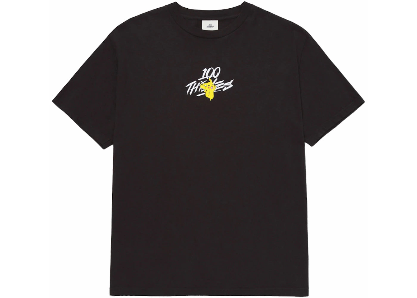 100 Thieves x Pokémon Pikachu Core T-shirt Washed Black