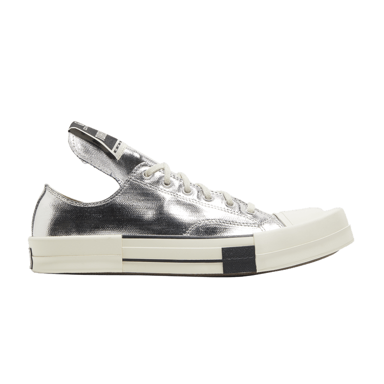 Converse TURBODRK Chuck Taylor All Star 70 Ox Rick Owens DRKSHDW Silver White