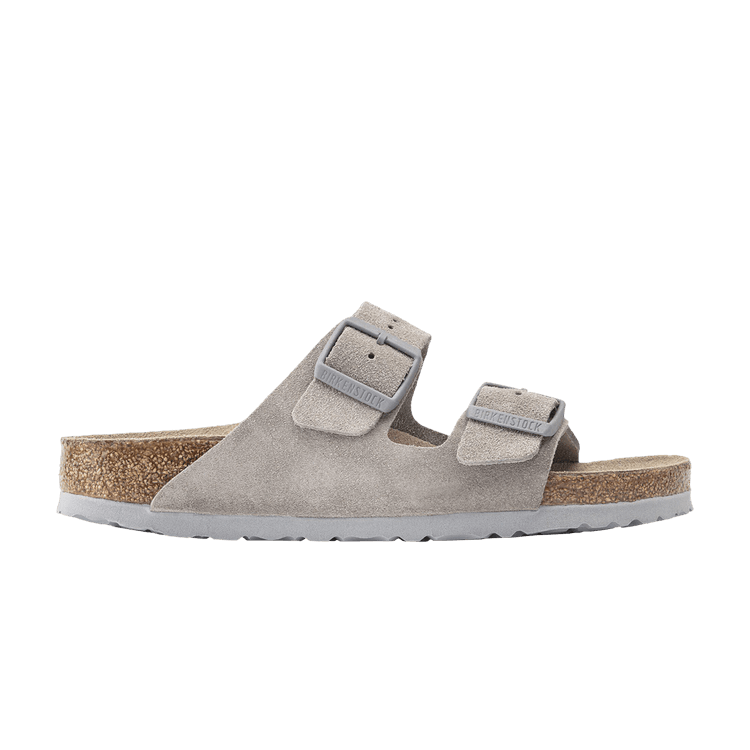 Birkenstock Arizona Soft Footbed Suede Stone Coin