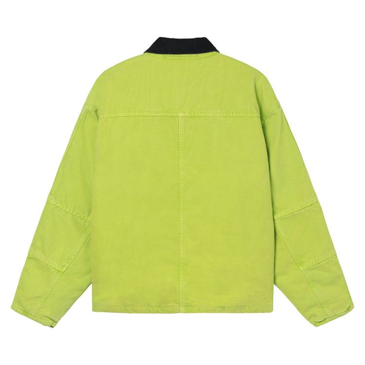 Stussy Washed Canvas Shop Jacket Lime