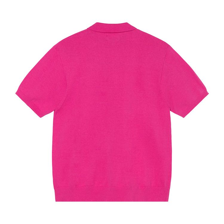 Stussy Classic SS Polo Sweater Hot Pink