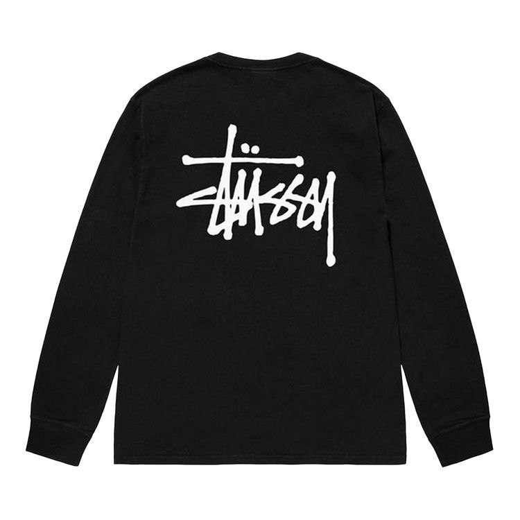 Stussy Basic Pigment Dyed LS Tee Black