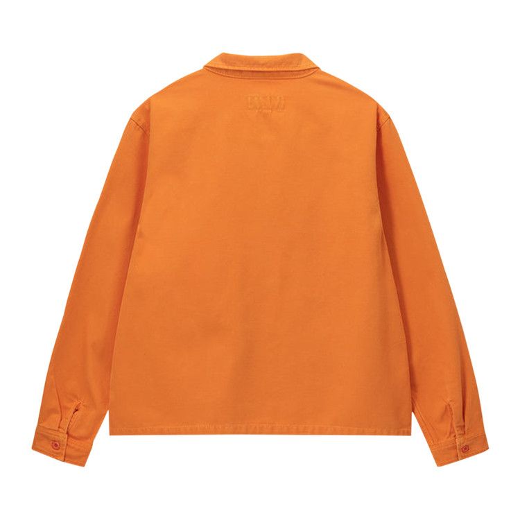 Stussy Washed Canvas Zip Shirt Orange
