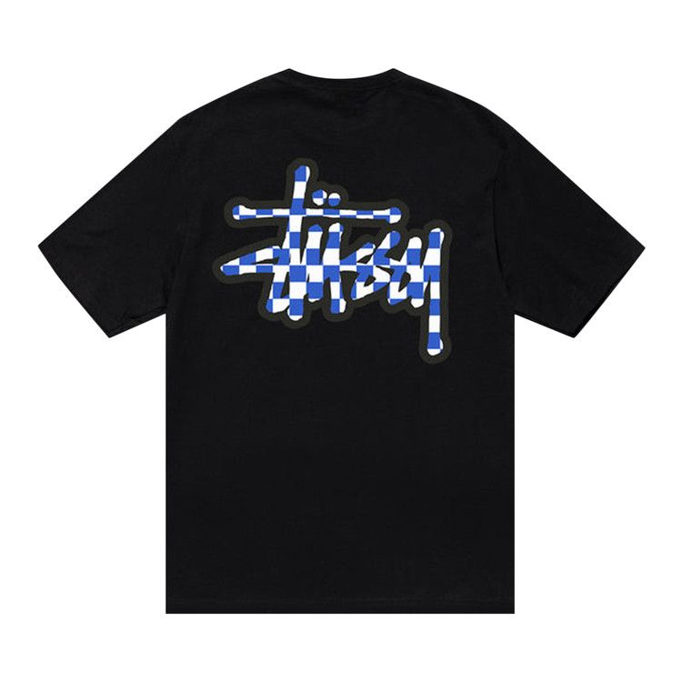 Stussy Checker Stock Tee Black