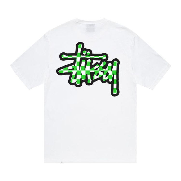 Stussy Checker Stock Tee White