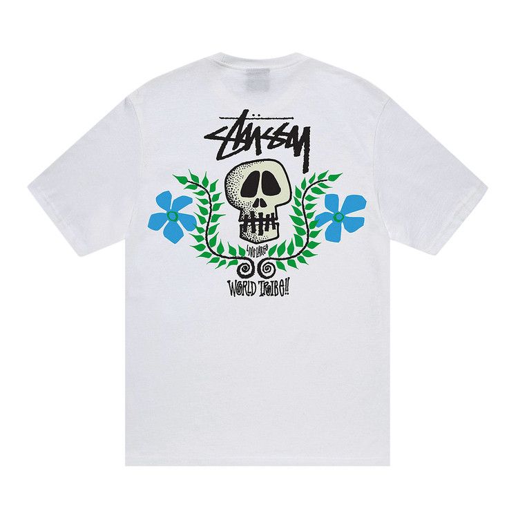 Stussy Skull Crest Tee White
