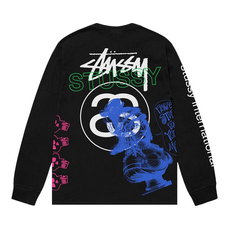 Stussy Test Strike Pigment Dyed LS Tee Black