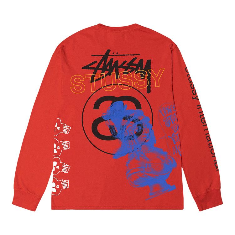 Stussy Test Strike Pigment Dyed LS Tee Tomato