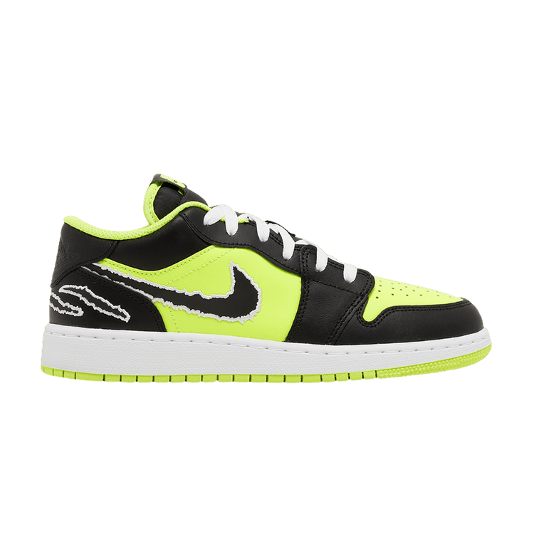 Jordan 1 Low SE Black Cat Volt (GS)