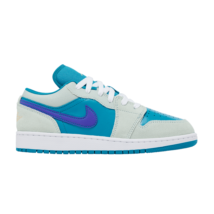 Jordan 1 Low SE Pistachio Frost Aquatone Psychic Purple Celestial Gold (GS)