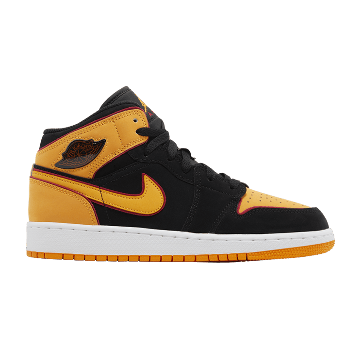 Jordan 1 Mid SE Black Vivid Orange (GS)