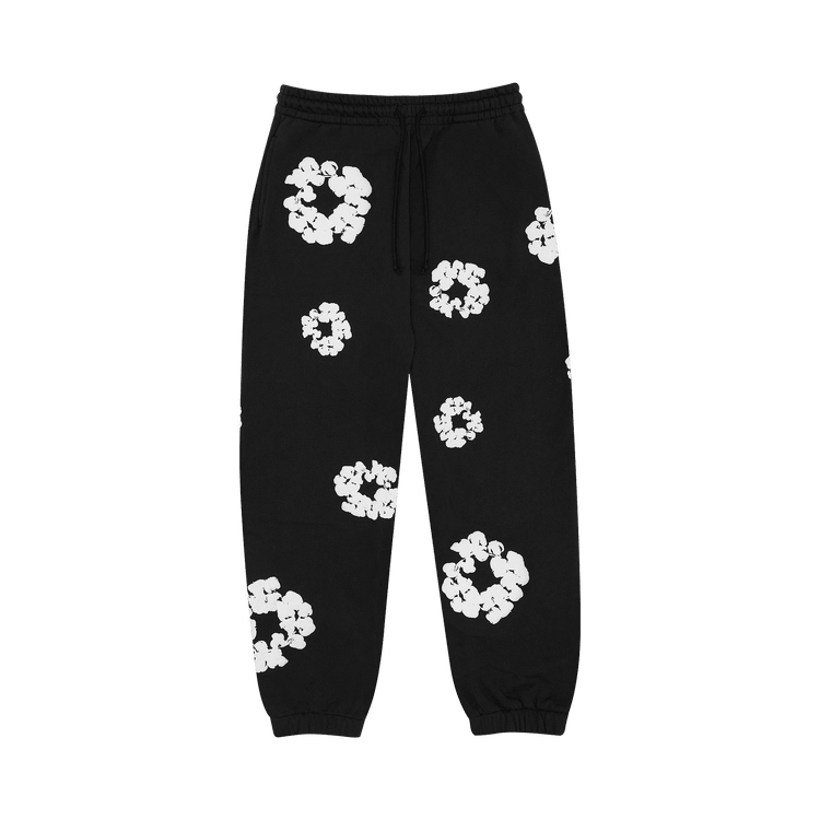 Denim Tears The Cotton Wreath Sweatpants 'Black' - Side Kicks