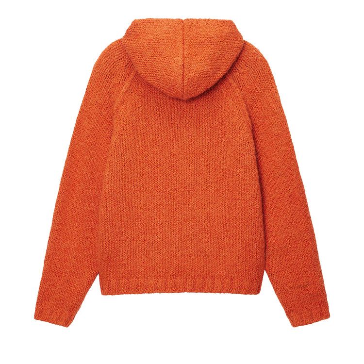 Stussy Chunky Knit Zip Hoodie Terracotta